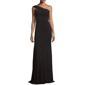Rachel Zoe black Rassy one shoulder maxi dress